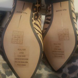 Dolce Vita Genuine Calf Hair "Aden" Bootie In Tiger Print